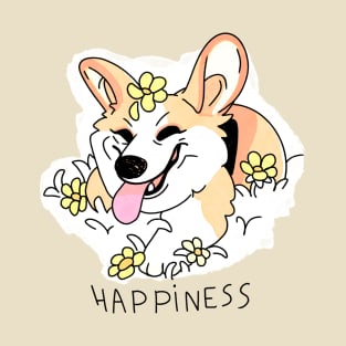 Corgi happiness Colored edition T-Shirt