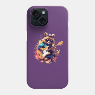 cat play guitar Phone Case