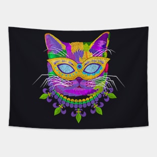 Cat Mardi Gras Tapestry