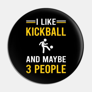 3 People Kickball Pin