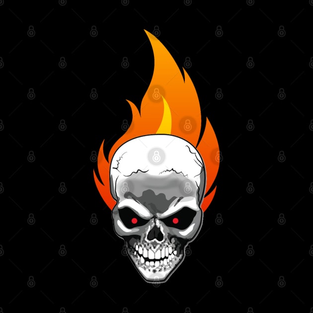 Burning Skull - Burning Man by tatzkirosales-shirt-store