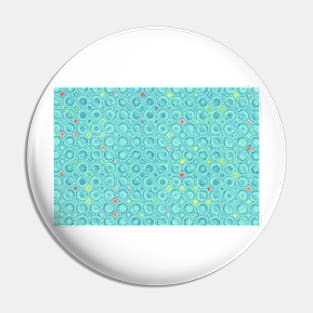 Teal Bubble Texture Pin