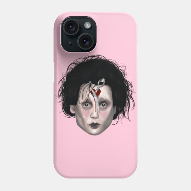 Edward Scissorhands pink Phone Case by thelamehuman
