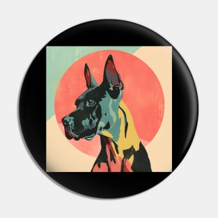 70s Great Dane Vibes: Pastel Pup Parade Pin