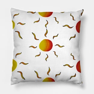 Suns (White background) Pillow