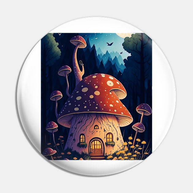 Big Mushroom House Pin by masterpiecesai