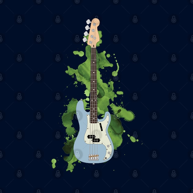 P-style Bass Guitar Sonic Blue Color by nightsworthy