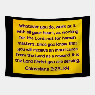 Bible Verse Colossians 3:23 Tapestry