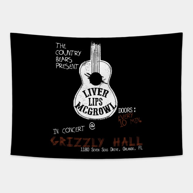 Liver Lips McGrowl Concert Tapestry by itsajillyholiday