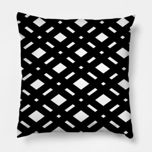 Black and white crisscross pattern Pillow