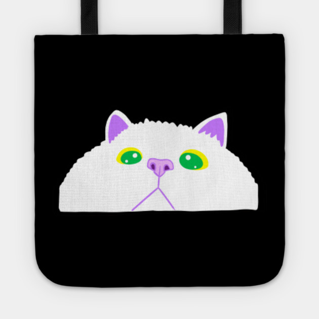 White Cat Meme Cat Tote Teepublic Au