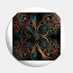 A Colorful Kaleidoscopic Pattern Pin