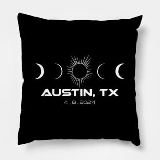 Total Solar Eclipse Austin Texas - April 2024 Pillow