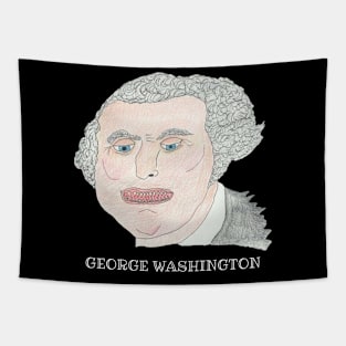 George Washington Hand Drawn Funny Tshirt Tapestry