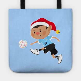 Uruguay football Christmas elf. Football World Cup soccer T-Shirt Tote