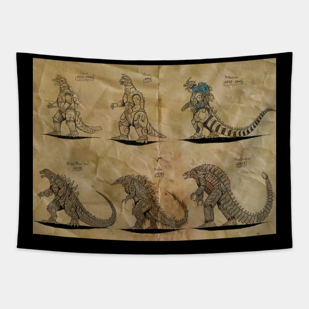 The Eveolution Mechagodzilla Tapestry by sabargeh