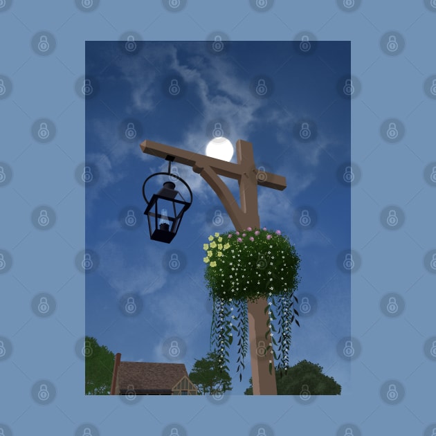 Flowered Lamp Post by WickedFaery