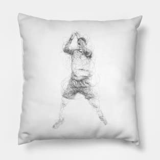 Cristiano Ronaldo siuuu Scribble Art Pillow