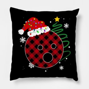 Buffalo Red Plaid Bowling Ball Christmas Sport Xmas Pajama Pillow