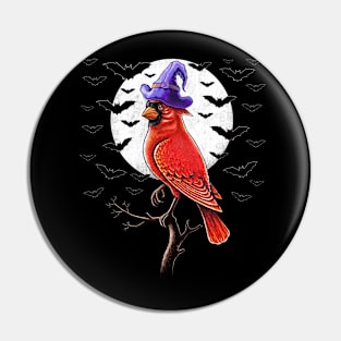 Red Cardinal halloween Pin