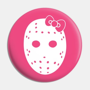 Fem Hockey Mask Horror Girly Murderer Pin