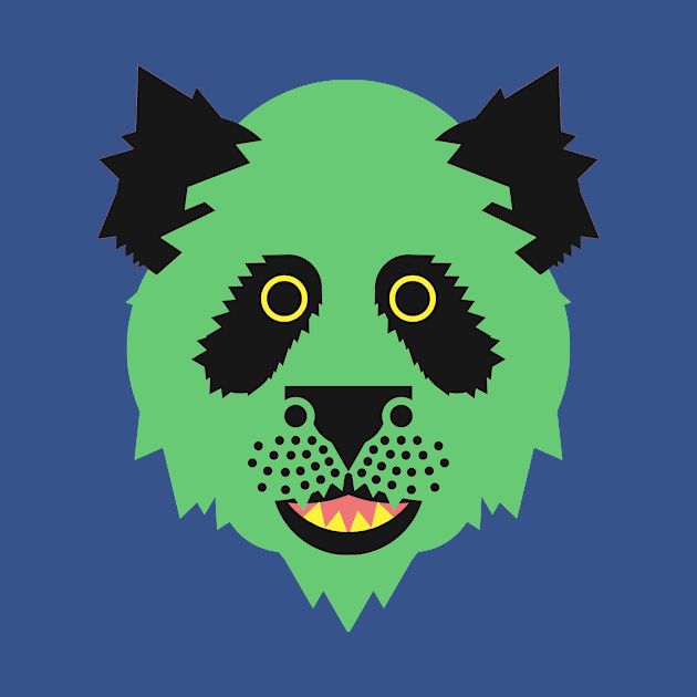 Panda Face Green by AnimalMagic