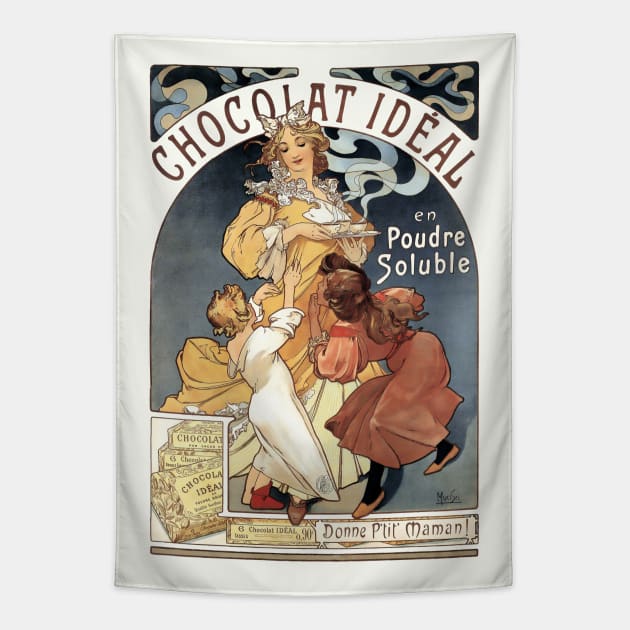 Art Nouveau Poster for Chocolate Ideal Tapestry by UndiscoveredWonders