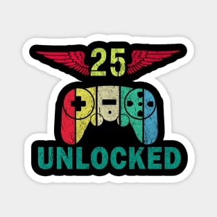 Level 25 Unlocked Awesome Since 1995 - Gamers lovers Magnet