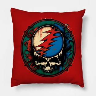 Deadhead Circular Logo Pillow