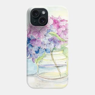 Hydrangea Flowers, Still Life Phone Case