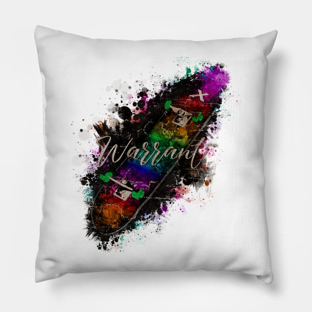 Skateboard X WARRANT VINTAGE Pillow by GLOBALARTWORD