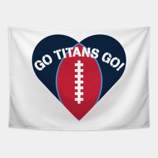 Heart Shaped Tennessee Titans Tapestry