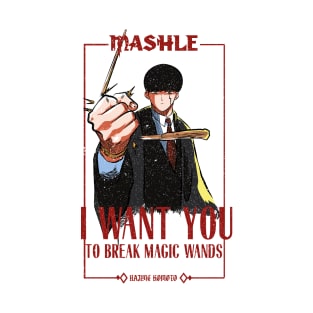 MASHLE: MAGIC AND MUSCLES (I WANT YOU) WHITE (GRUNGE STYLE) T-Shirt