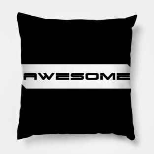 Awesome simple cyberpunk urban slang letters black Pillow