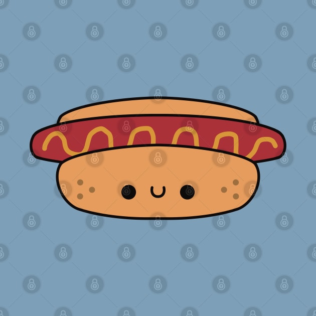 Cute Hotdog - Kawaii Hotdog by KawaiiByDice