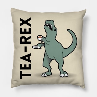 Tea-Rex - Dinosaur Pun Design Pillow