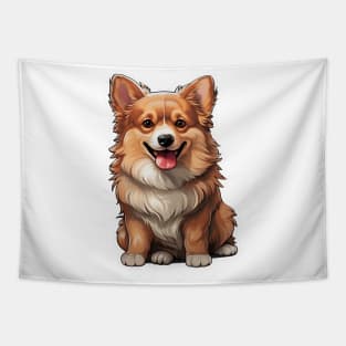 Adorable Corgi - A Delightfully Cute Canine Companion Tapestry