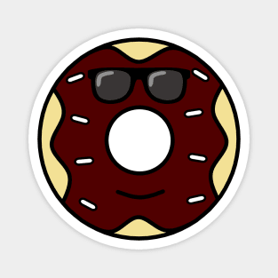 The Maroon and White Donut Magnet