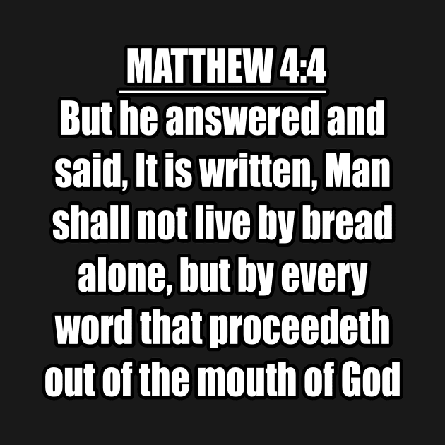 Matthew 4:4 by Holy Bible Verses