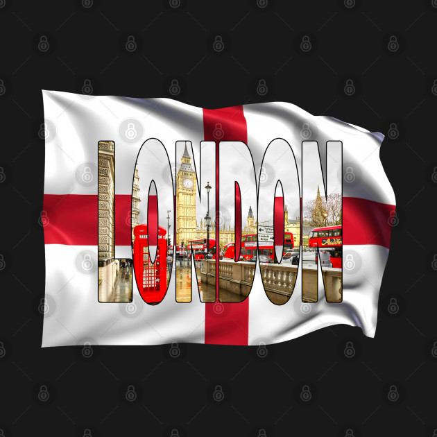 LONDON - London Reds with Big Ben & Flag by TouristMerch