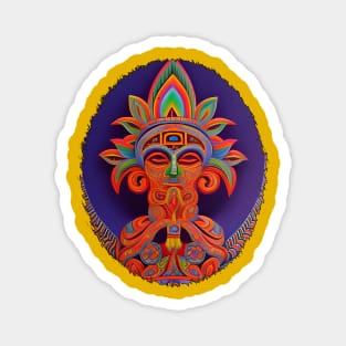 New World Gods (21) - Mesoamerican Inspired Psychedelic Art Magnet