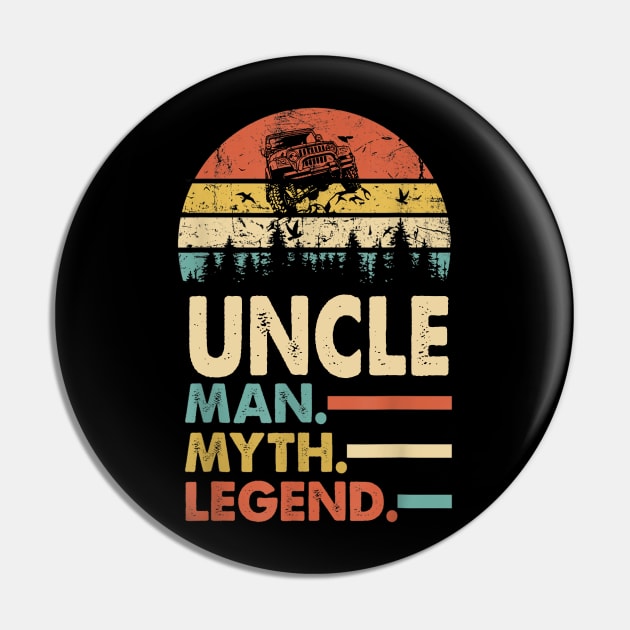 Uncle Man Myth Legend Vintage Jeep For Mens Papa Father's Day Jeep gift Pin by David Darry