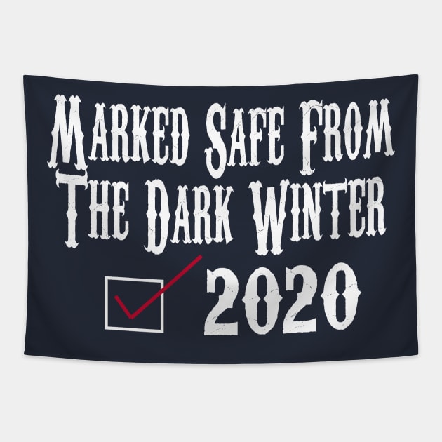 Marked Safe From The Dark Winter Presidential Debate 2020 Election Tapestry by SugarMootz