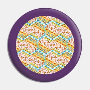 Gypsy Caravan Blue Gingham Pin