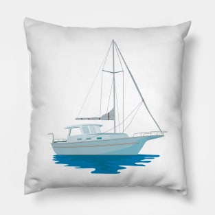 Sailboat or Sailing Boat Retro Pillow