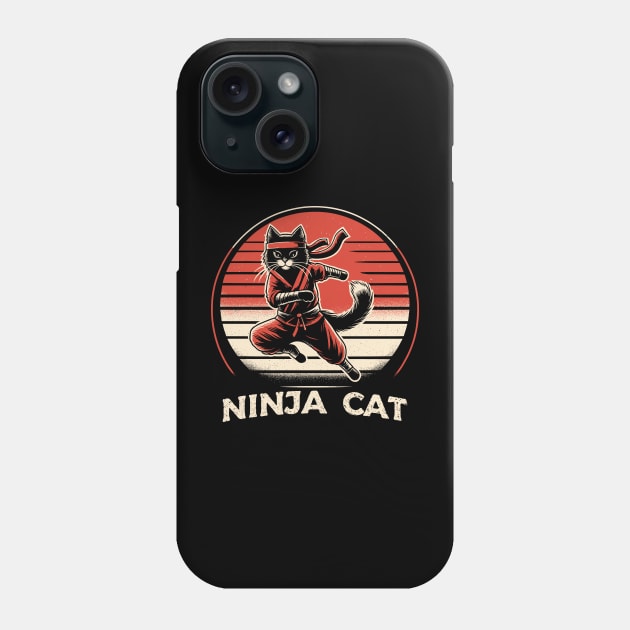 Ninja Cat Phone Case by Yopi