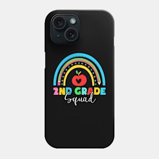 2Nd Grade Squad Back To School Rainbow Teachers Phone Case