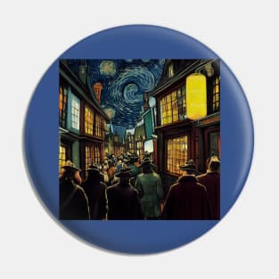 Starry Night in Diagon Alley Pin