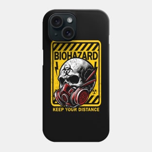 Biohazard Sign Keep Your Distance Phone Case