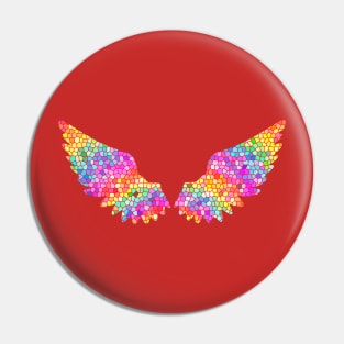 Rainbow Angel Wimgs Pin